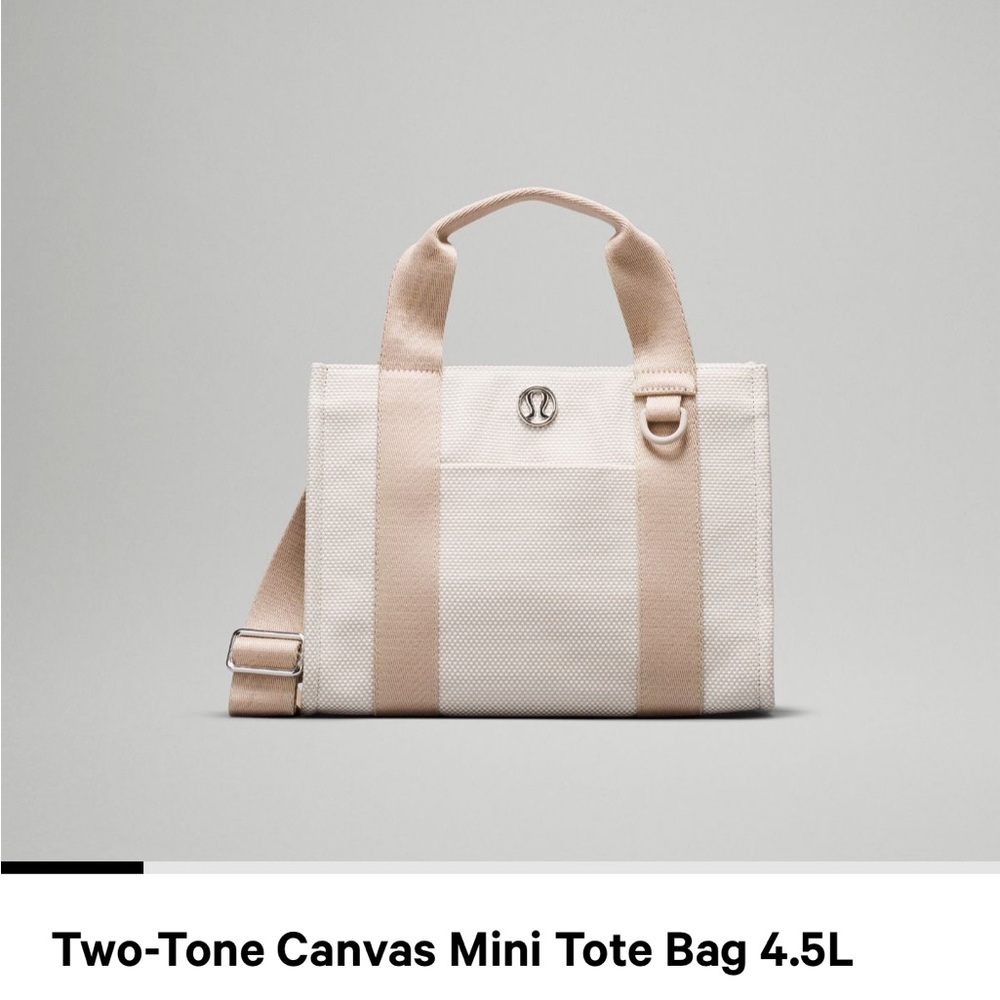 Lululemon Two-Tone Canvas Mini Tote Bag